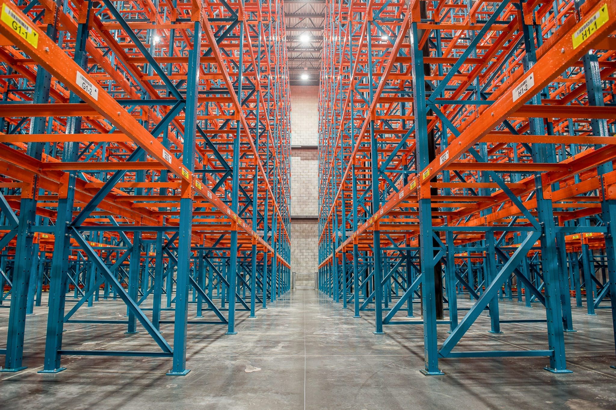 conventionnel, racking, entrepôt, warehouse, palletier